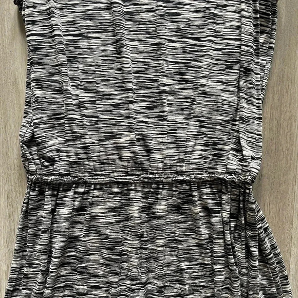 Love Fire Black White Maxi Women’s Dress Small Elastic Waist - Picture 5 of 10